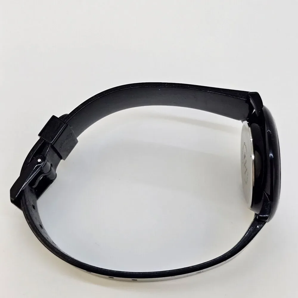 QQ Unisex Watch 37MM White Dial Black Plastic Band Straps New‎ Battery